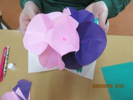 イベントレク　ポップアップカード(紫陽花)