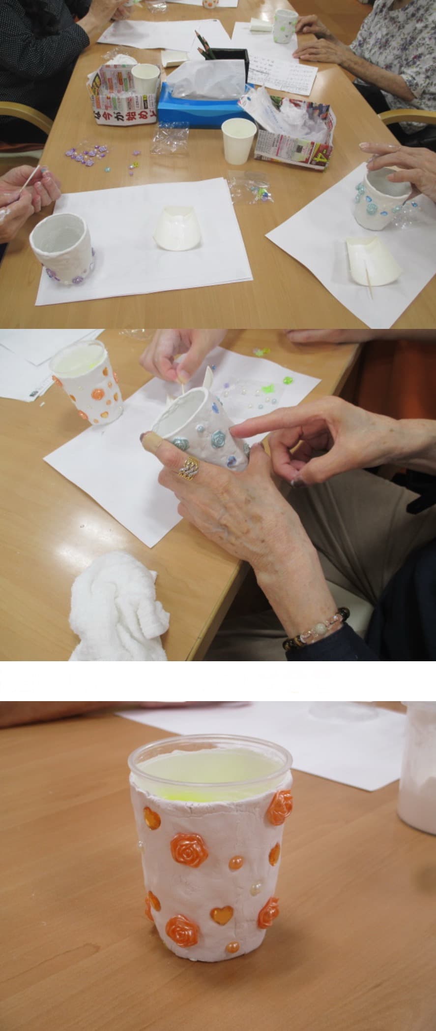 創作レクリエーションペン立て